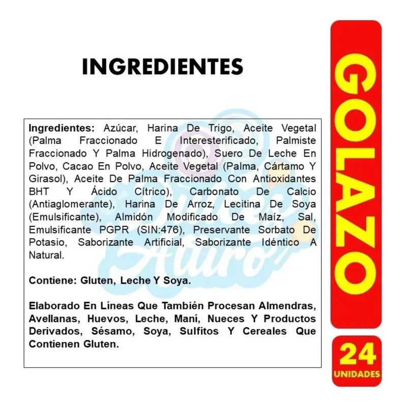 Golazo Barra Bañada Sabor Chocolate De Ambrosoli (24 Unid)