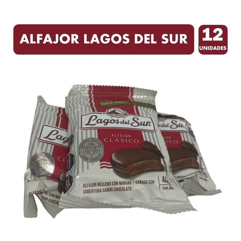 Alfajor Lagos Del Sur Sabor Clásico (pack Con 12 Unidades)