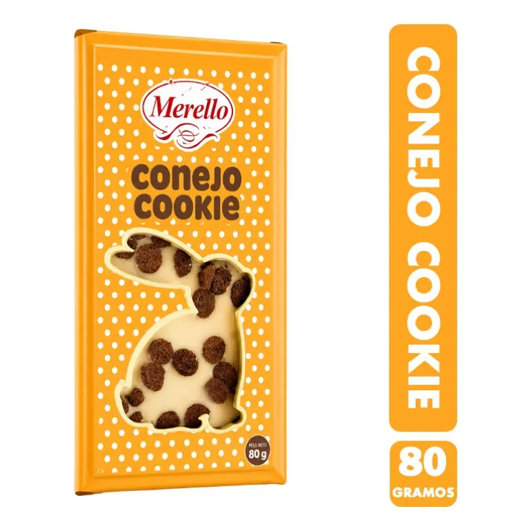 Chocolate Conejo Cookie Con Galleta De Merello Barra De 80g