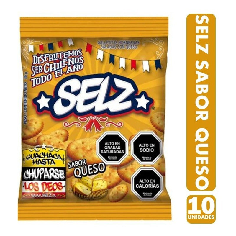 Pack De Galleta Selz Sabor Queso (pack De 10 Unidades)