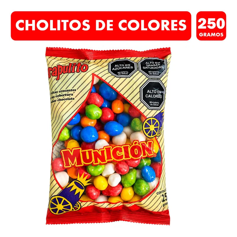 Bolitas Crocantes Con Cobertura De Chocolate De Colores 250g