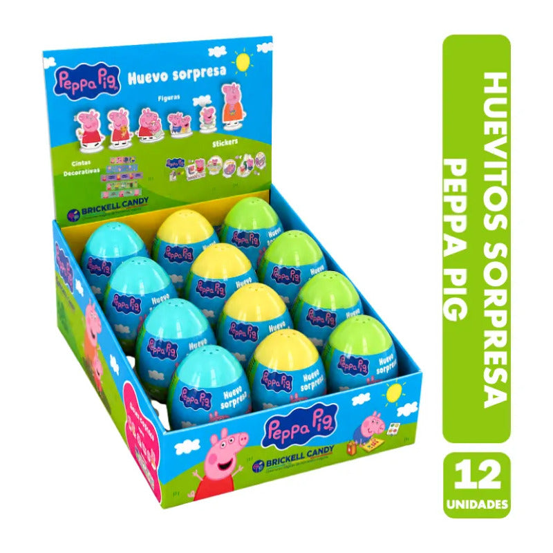 Huevitos Coleccionables Peppa Pig Sin Azúcar (caja 12 Uni)