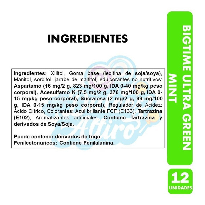 Bigtime Ultra Green Mint - Bigtime Verde (caja Con 12uni)