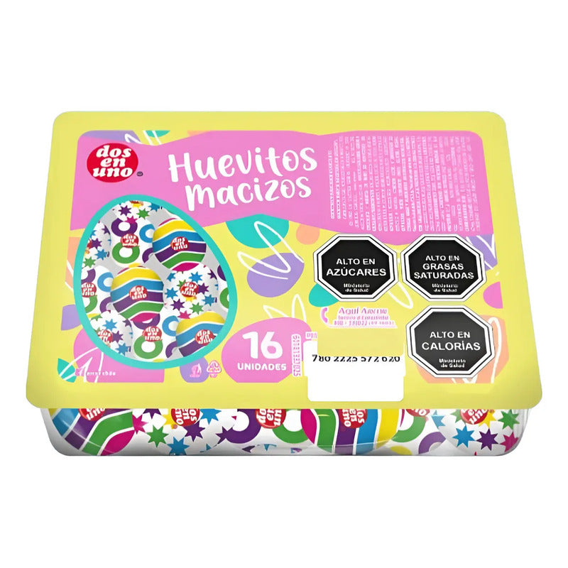 Huevitos De Chocolate Dos En Uno Macizos (caja Con 16un)