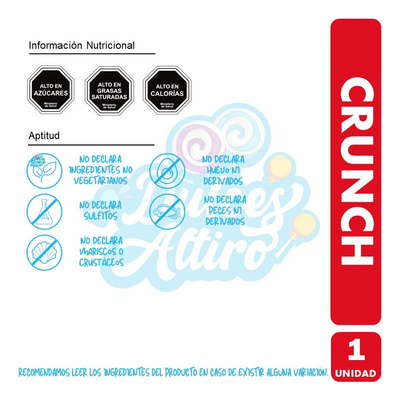 Crunch Chocolate De Leche Con Copos De Arroz (contiene 80g)