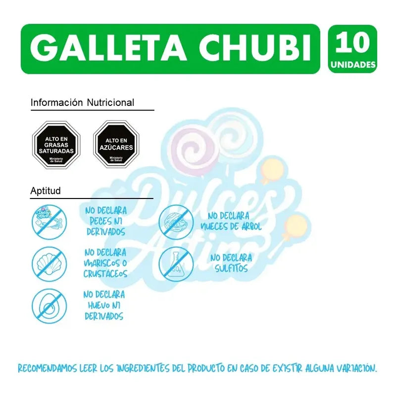 Galletas Mini Chubi Para Colación De Arcor (pack Con 10uni)
