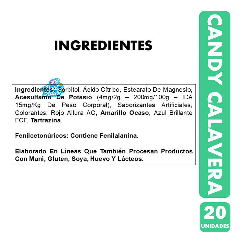 Sorpresa Con Dulces Para Halloween En Forma De Calavera(20u)