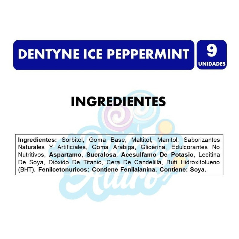 Dentyne Azul - Chicle Ice Peppermint (caja Con 9 Unidades)