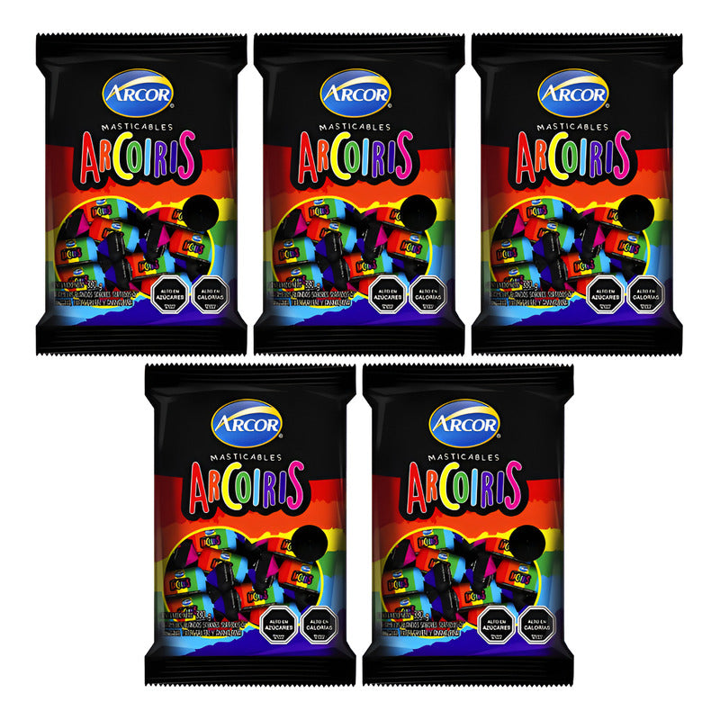Dulces Para Halloween - Masticables Arcoíris (pack 5 Uni)