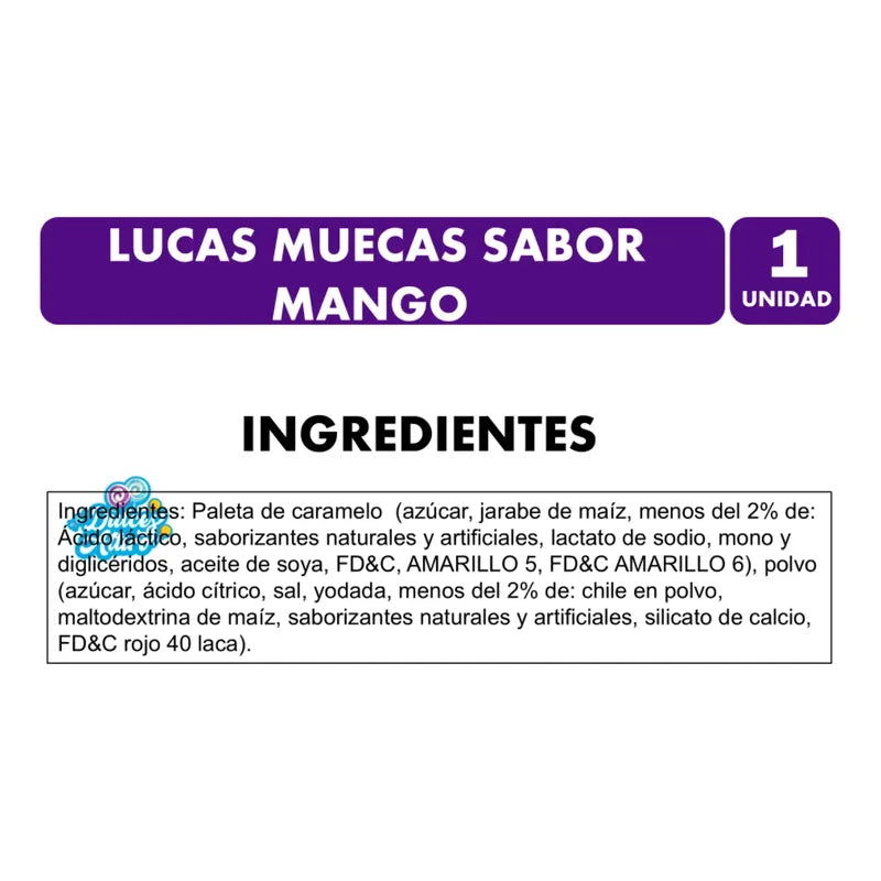 Lucas Muecas Mango - Paleta De Caramelo Mexicano (25g)