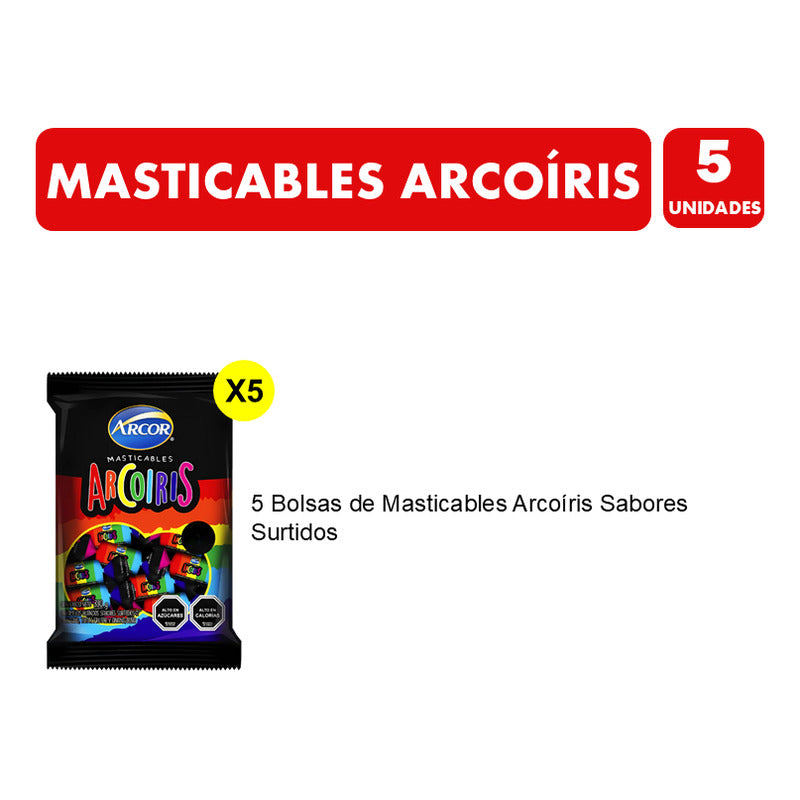 Dulces Para Halloween - Masticables Arcoíris (pack 5 Uni)