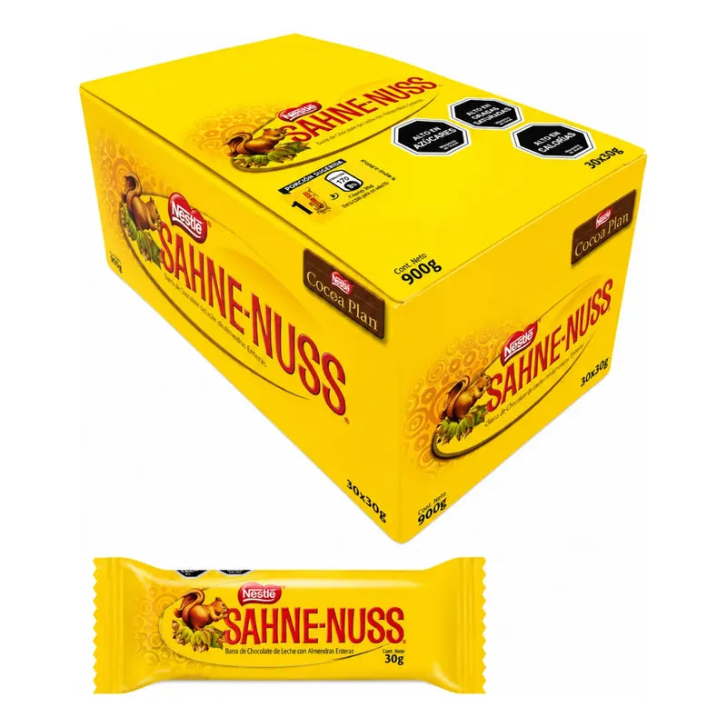 Caja Chocolates Sahne Nuss Nestlé -  30 Unidades (900g)