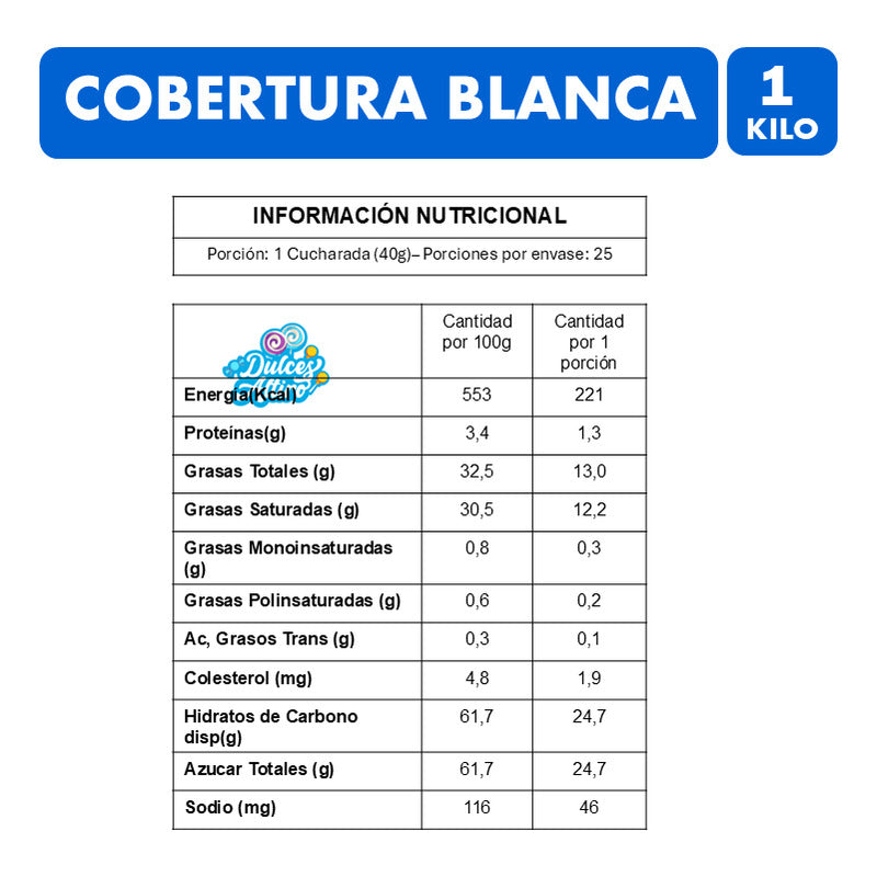 Cobertura Blanca De Alto Rendimiento Fruna (bolsa De 1 Kilo)