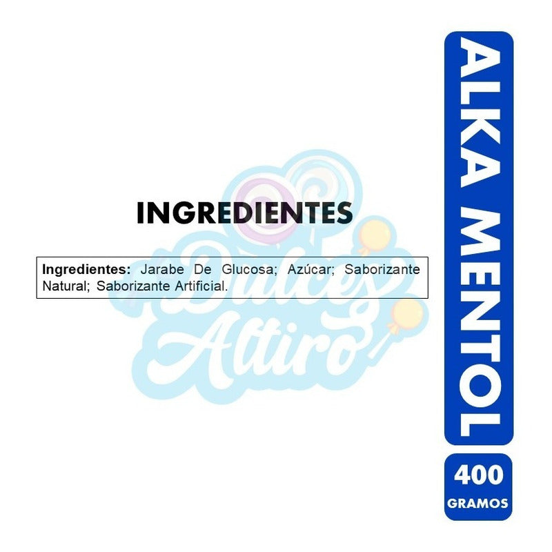 Caramelo Tradicional Alka Mentol (bolsa De 400gr)