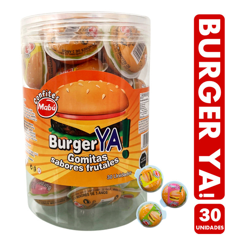 Gomitas Con Forma De Hamburguesas - Burger Ya (30 Unidades)