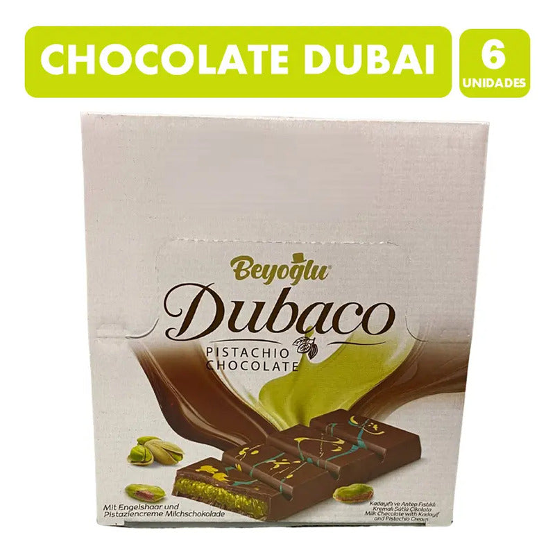 Chocolates Dubai Viral De Pistacho Por Mayor (caja De 6 Un)