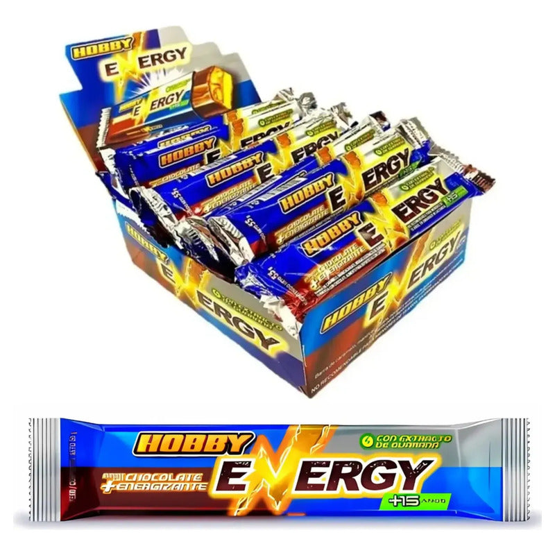 Hobby Energy Maní Y Caramelo - Barra De Chocolate Arcor