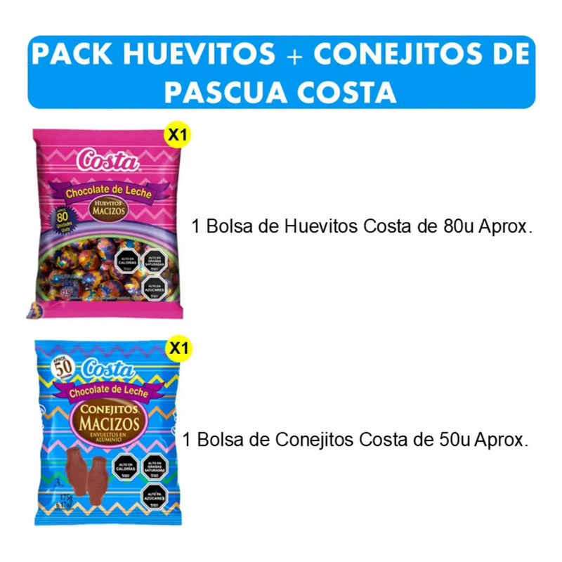 Pack Bolsa Conejitos Costa + Huevitos De Costa Pascua