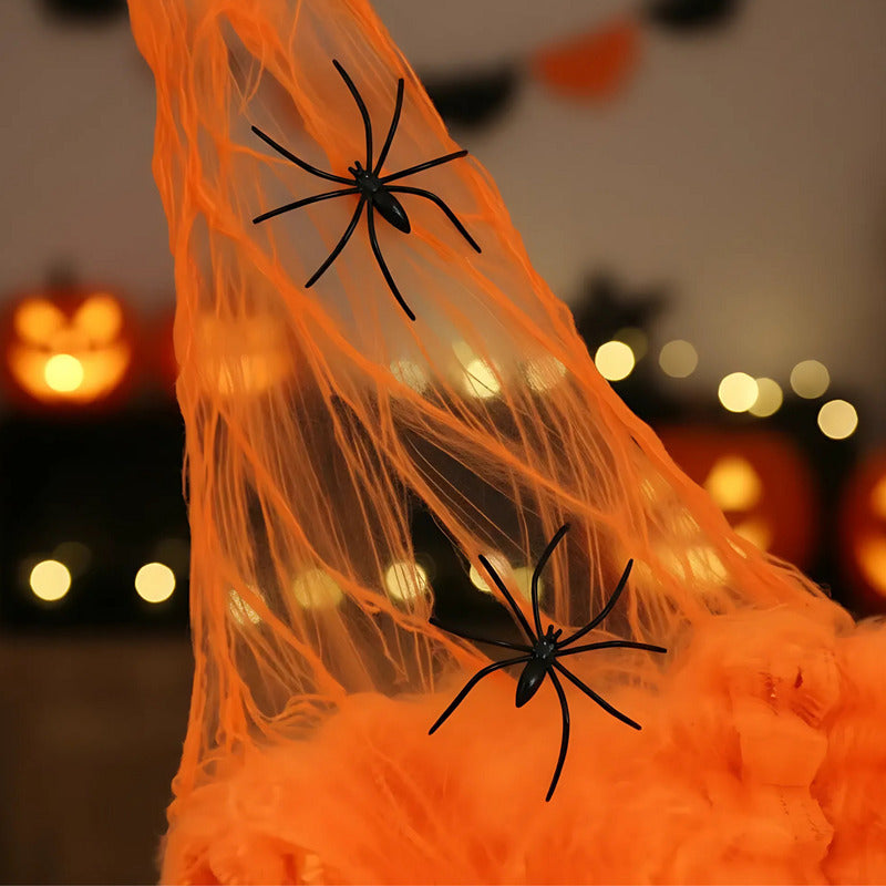 Telaraña Decorativa Naranja Especial Halloween (20 Gramos)