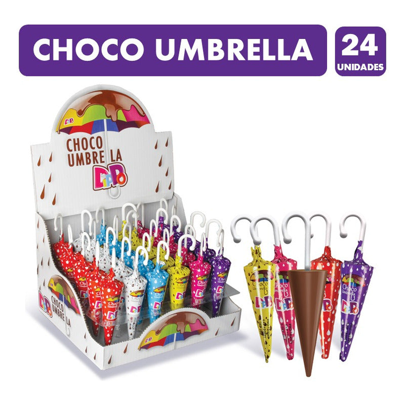 Paraguitas De Chocolate Choco Umbrella (caja Con 24un)