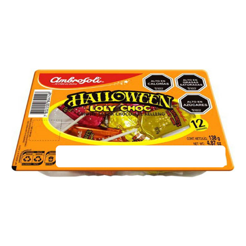 Loly Choc Especial Chocolates Halloween (bandeja Con 12 Uni)