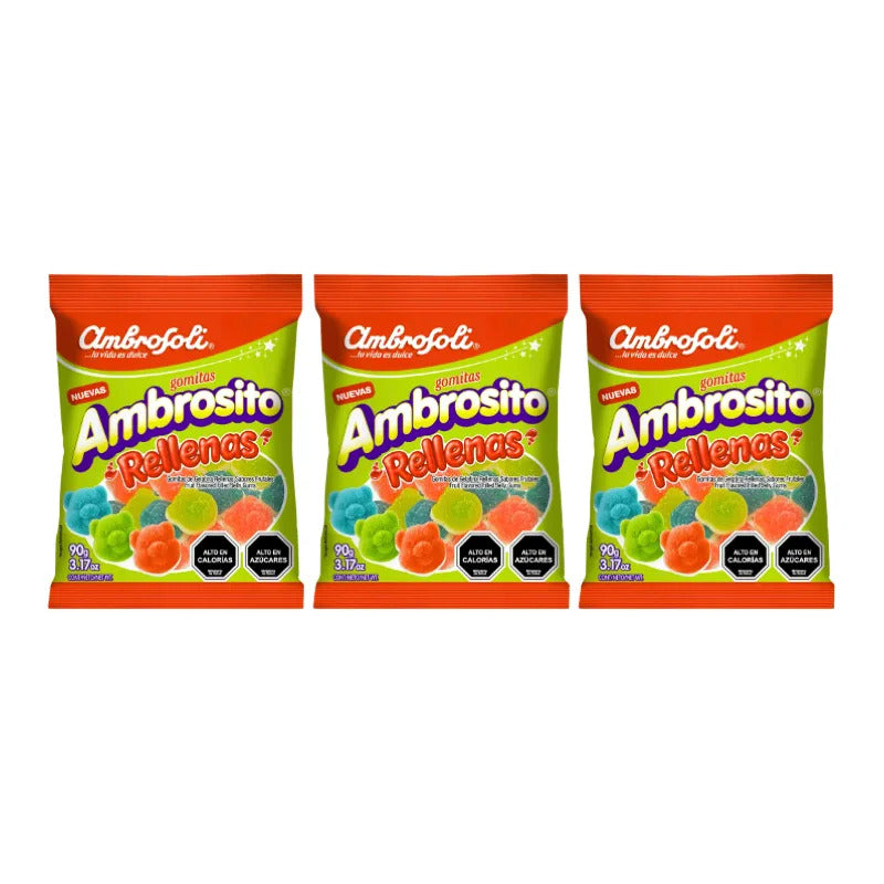 Gomitas Ambrosito Rellenas Sabor Frutal De Ambrosoli (3 Uni)