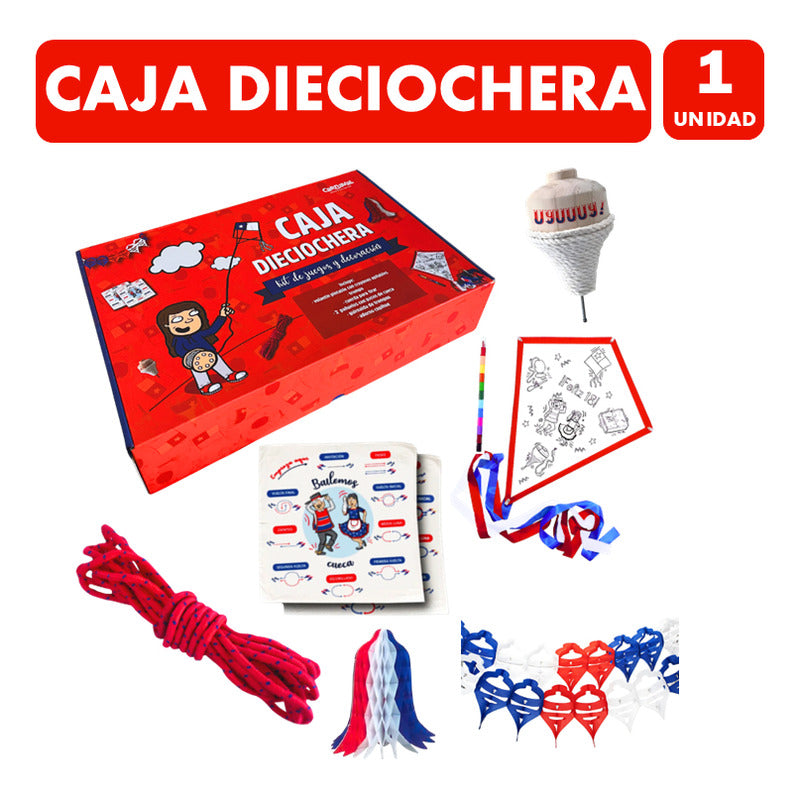 Caja Especial Fiestas Patrias - Kit De Juegos Y Decoración