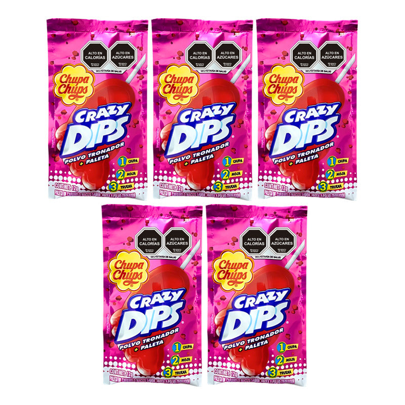 Petazeta Crazy Dips Sabor Fresa De Chupa Chups (pack 5 Uni)