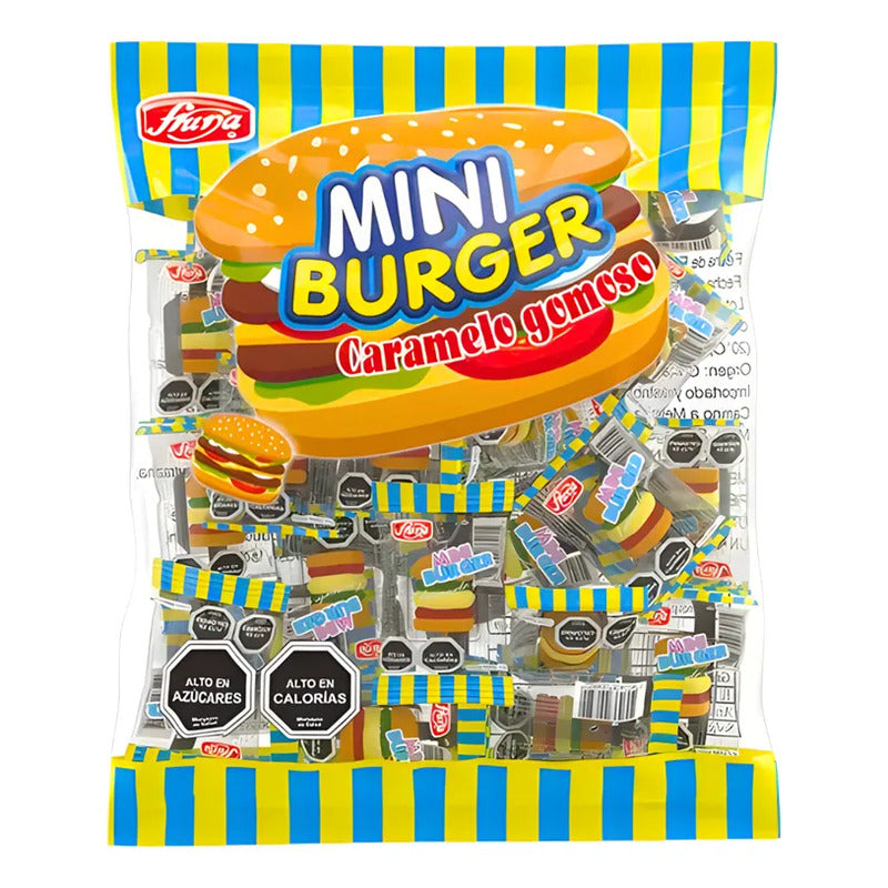 Mini Hamburguesas Dulces Fruna Gomitas Forma De Hamburguesa
