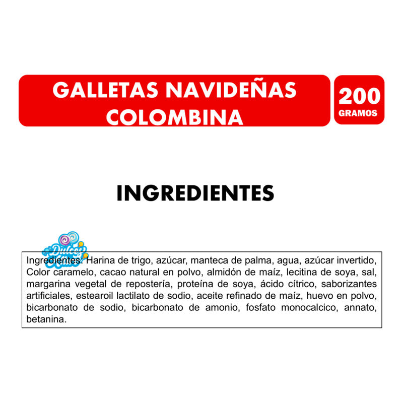 Galletas Dulces Especial Navideñas De Colombina ( 200g )