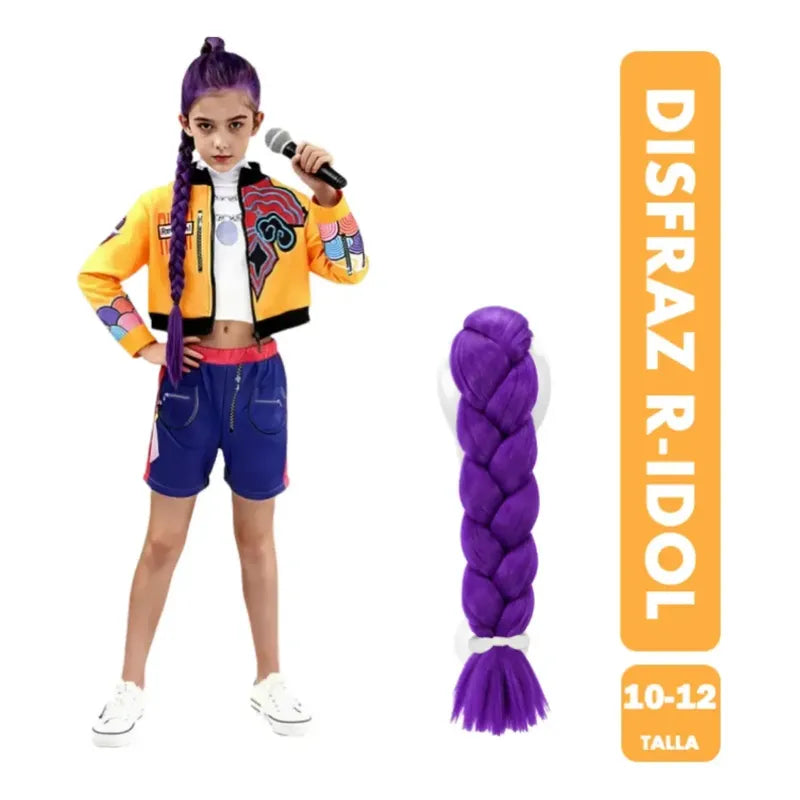 Disfraz K-pop Para Niña Guerrera R Idol (talla 10-12) Naranja 13-14