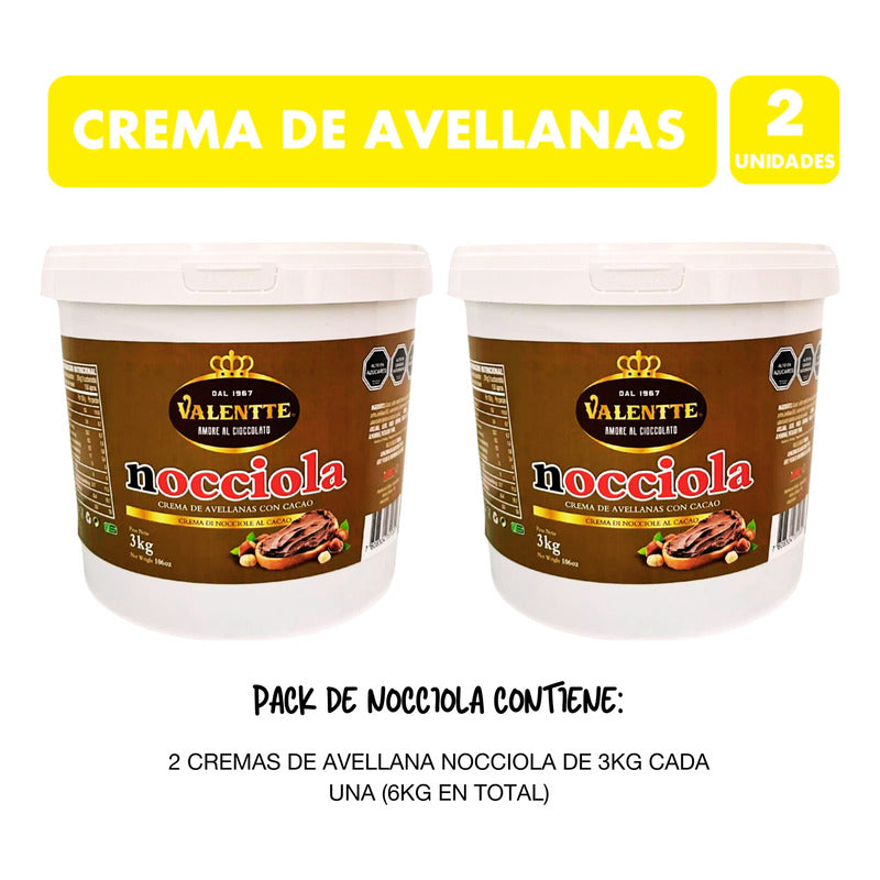 Crema De Avellanas Premium Nocciola De 3kg (pack De 2un)