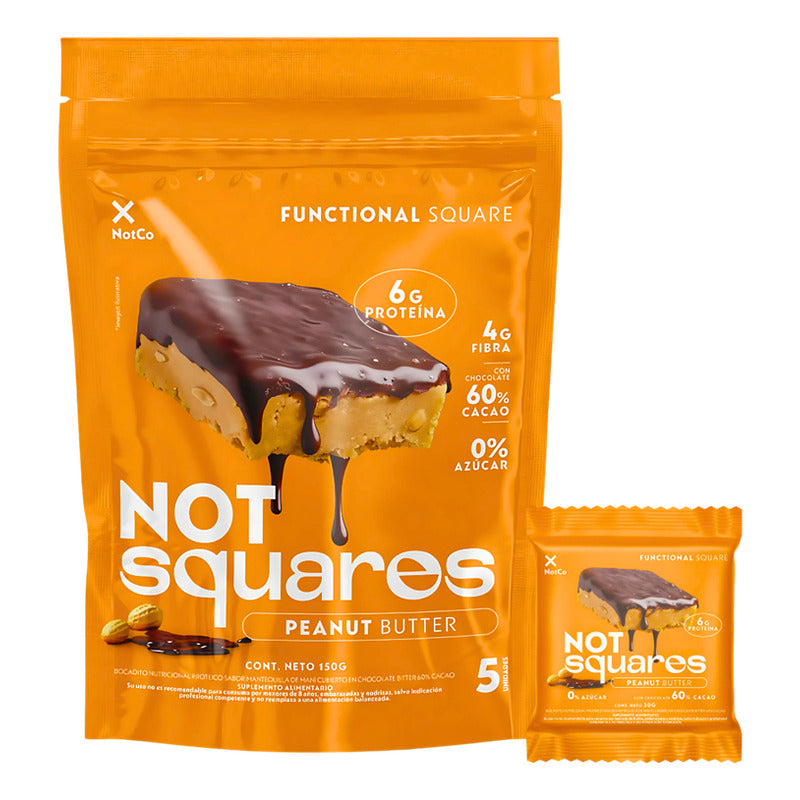 Not Squares Peanut Butter De Not Co (contiene 5 Unidades)