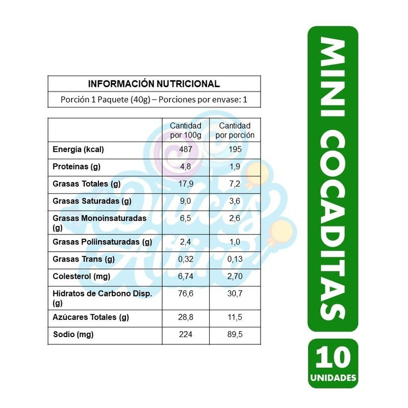 Galletas Cocaditas De Costa, Para Colación (pack De 10 Uni).