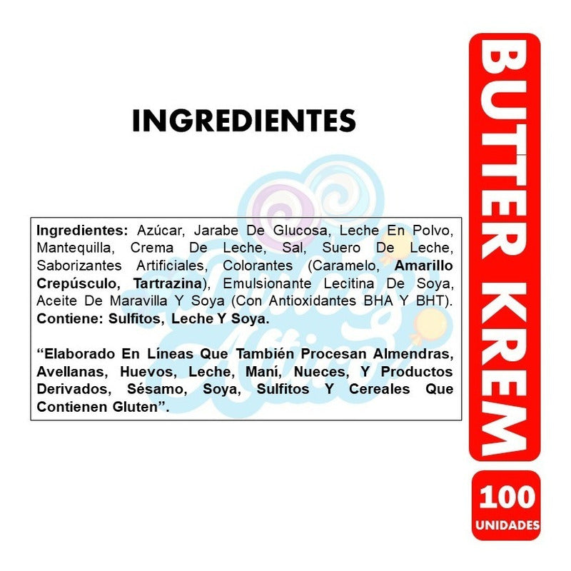 Caramelos Ambrosoli Butter Krem - (bolsa Con 100 Unidades).