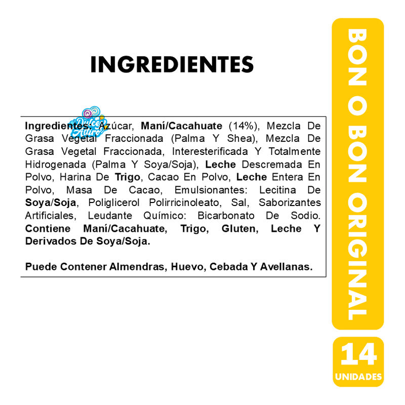 Bon O Bon Sabor Original - Bombones Con Crema De Maní
