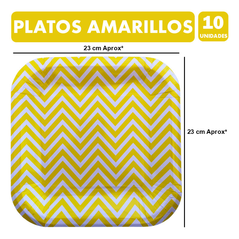 Pack Cumpleaños Amarillo -adornos Accesorios Decoración