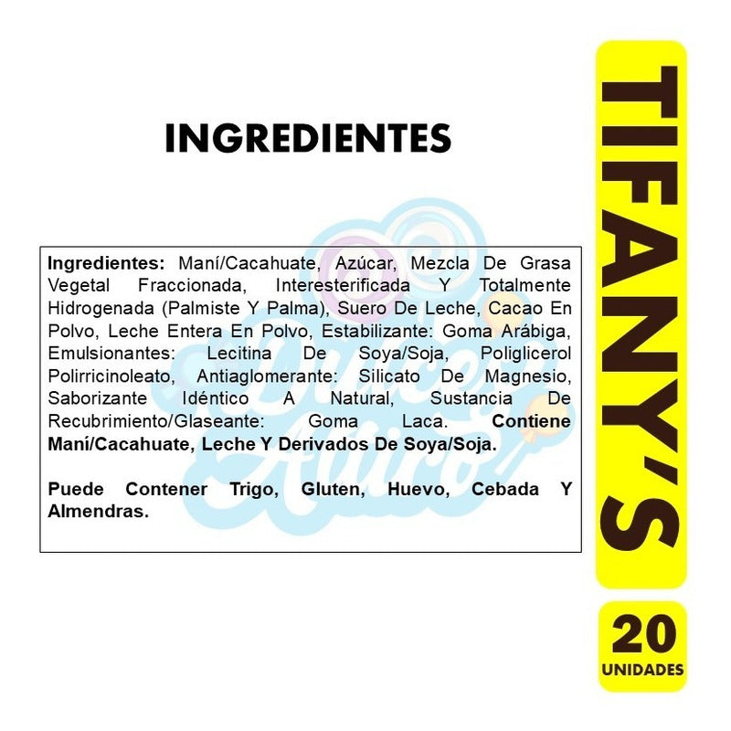 Tifany's - Maní Bañado En Chocolate (caja Con 20 Unidades)