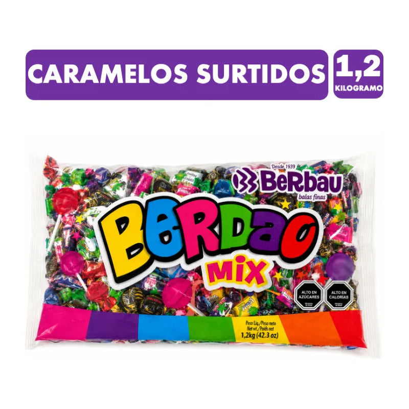Dulces Caramelos Para Piñatas Berbau Mix Sin Gluten (1,2kg)