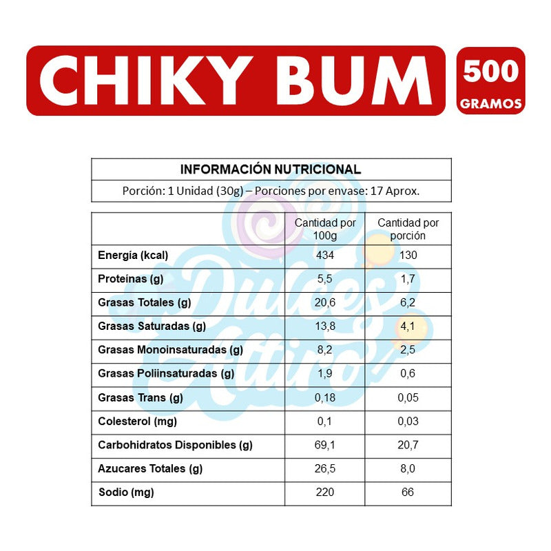 Galletas Chiky Bum De Fruna, Relleno Sabor Chocolate (500gr)