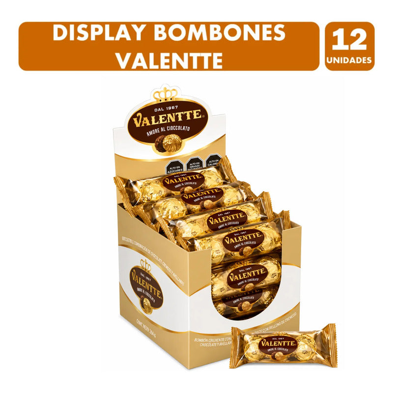 Bombones De Chocolate Valentte - Display Con 12 Paquetes