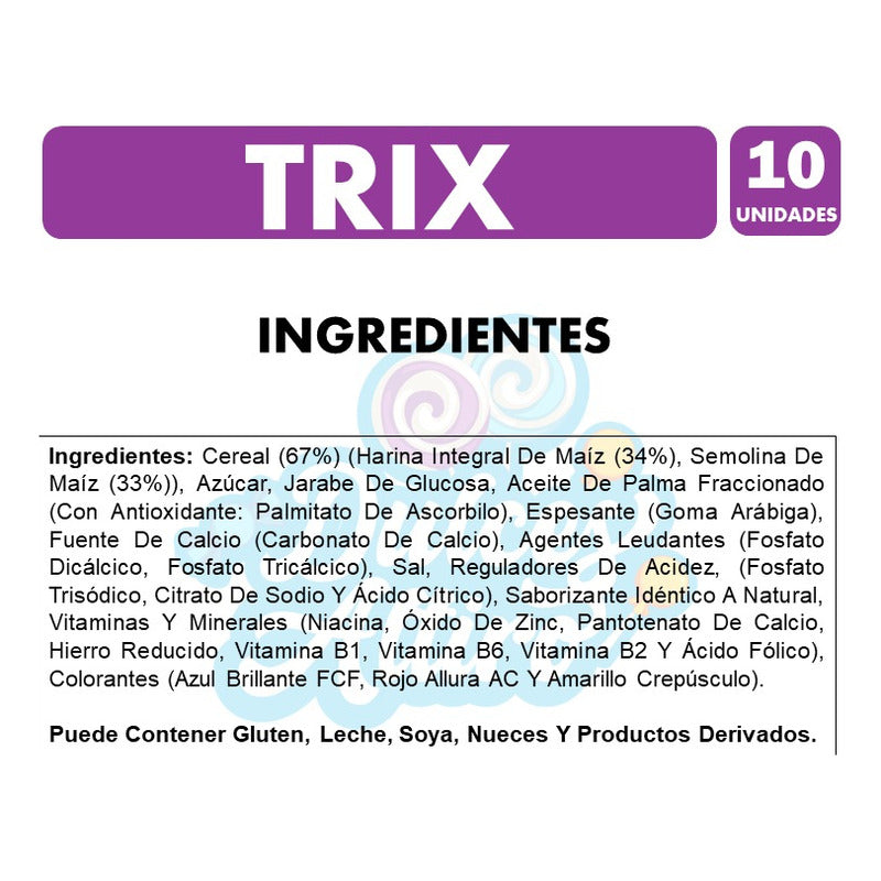 Cereal Trix De Nestle Sabores Frutales (pack Con 10unidades)