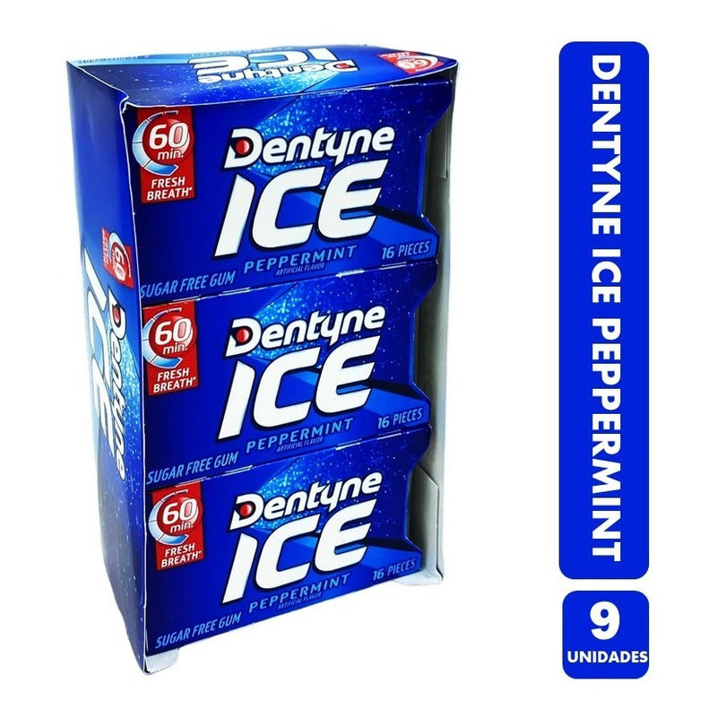 Chicles Dentyne Ice Peppermint (caja Con 9 Unidades)