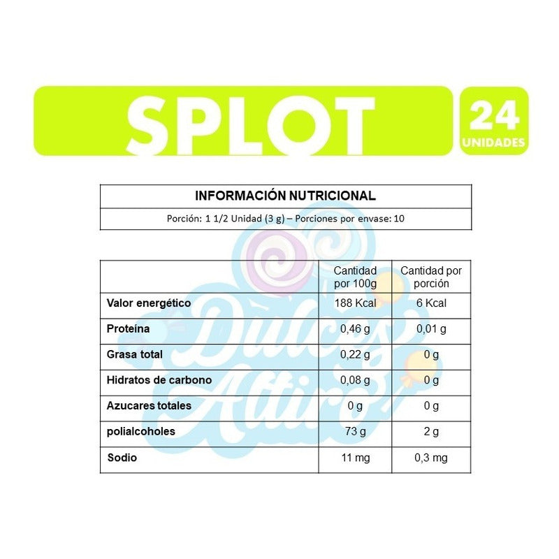 Chicle Splot Display 24 Unidades 16gr
