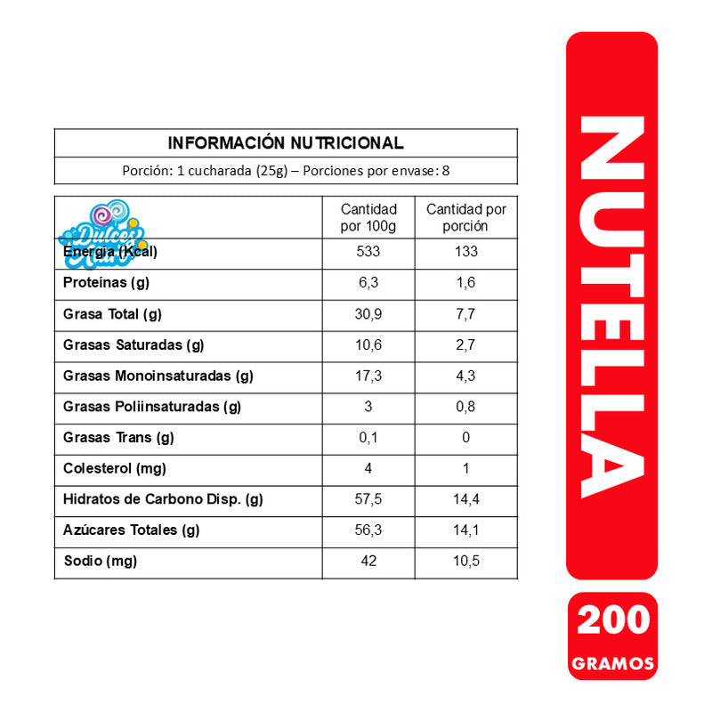 Nutella - Crema De Avellanas Con Cacao De Ferrero (200 Gr)