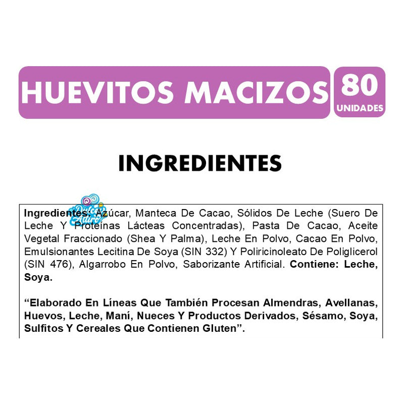 Huevitos De Pascua Ambrosoli Macizos Grandes (bolsa De 80u)