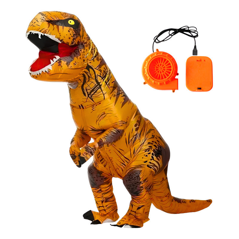 Disfraz Inflable Dinosaurio T-rex Inflable Adulto 160 -190cm Café