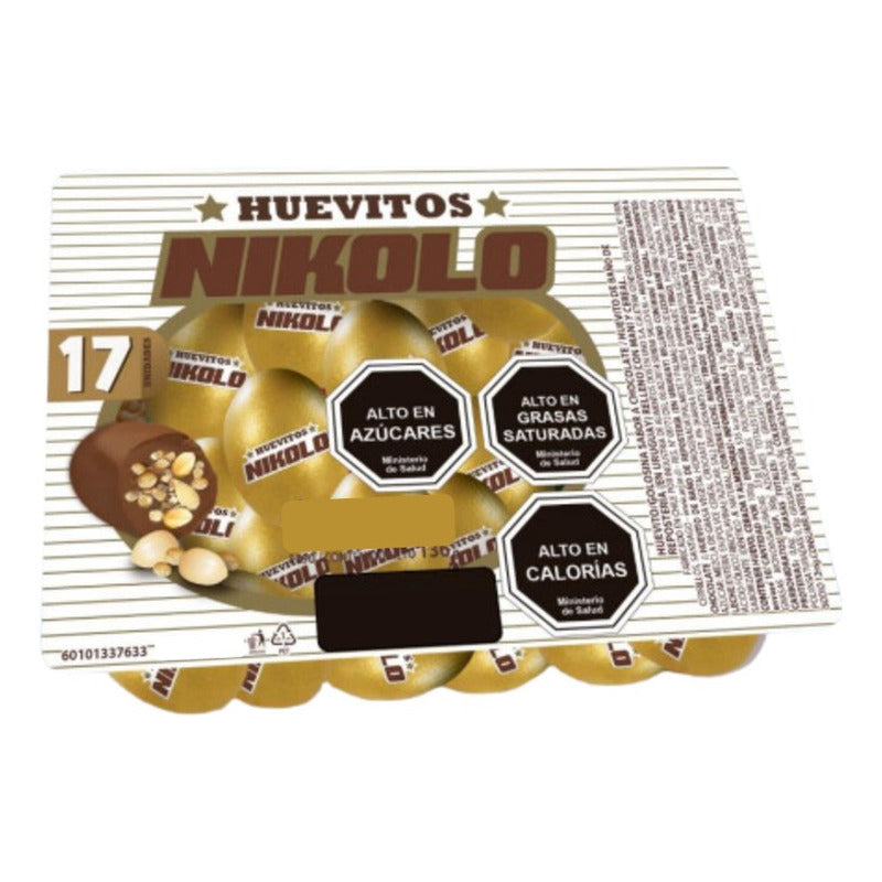 Huevos De Pascua De Nikolo Chocolate Clasico(bandeja De 17u)