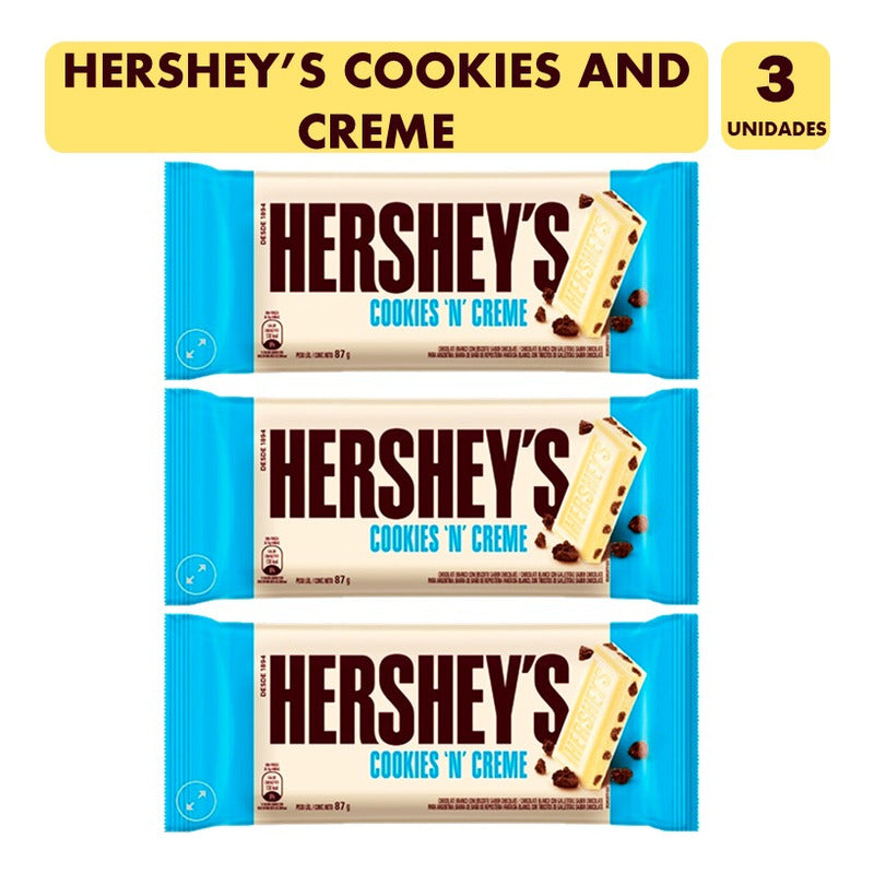 Hershey´s Barra De Chocolate Cookies And Creme (pack Con 3u)