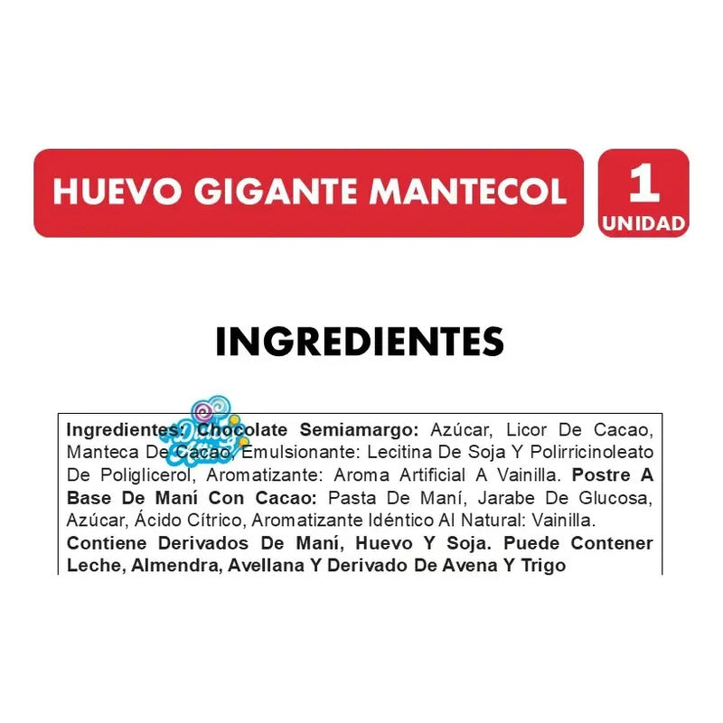 Huevo De Pascua Gigante Mantecol Pañuelo (200 Gramos)